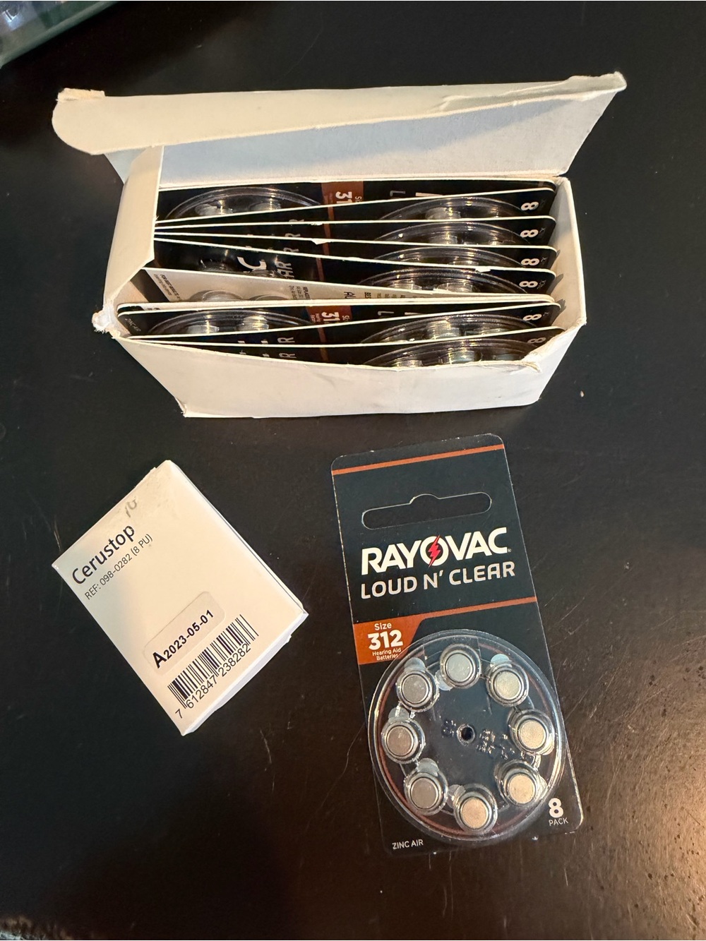 312 Hearing Aid Batteries - Black/Silver